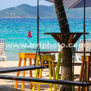 Beach Bar Swing - metal print